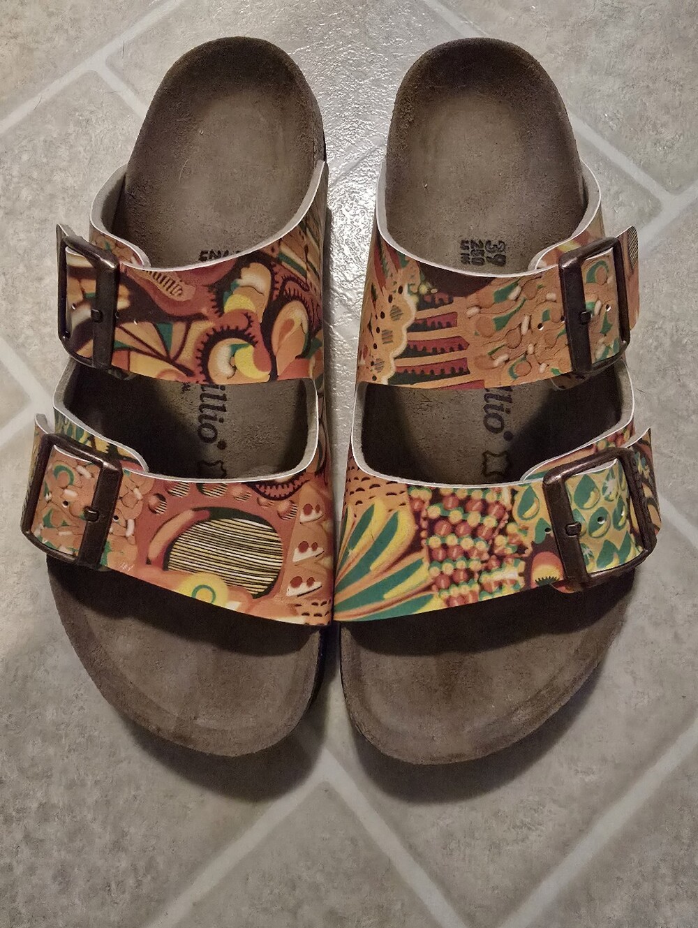 Papillio Suede Double-Buckle Sandals Size 39